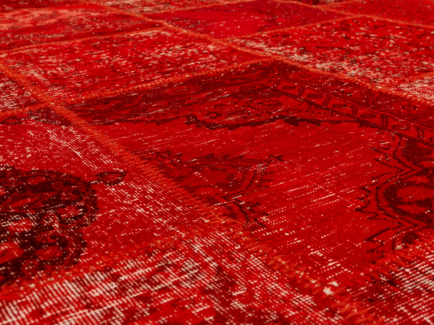 Red Vintage Patchwork Rug