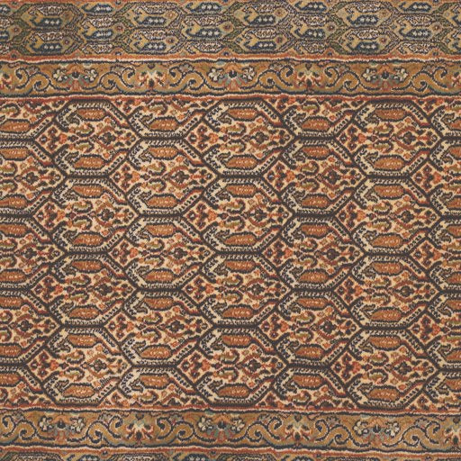 Kashmir Pure Silk Area Rug with a Herati/Fish Design.