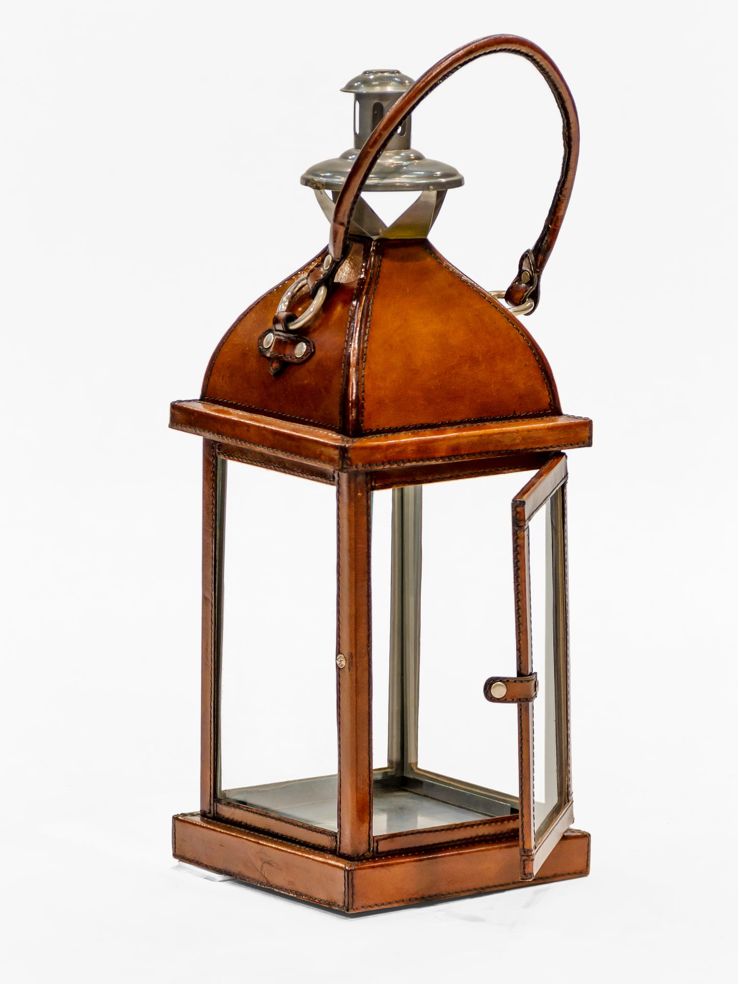 Leather Candle Lantern L