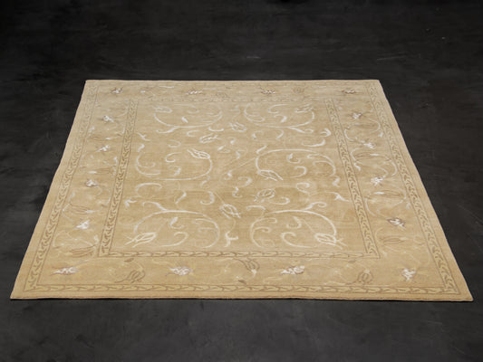 Modern Wool And Silk Handmade Area Rug