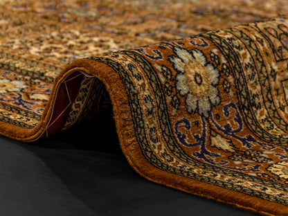 Hand-knotted Persian Wool Brown Rug "4 seasons"-id8
