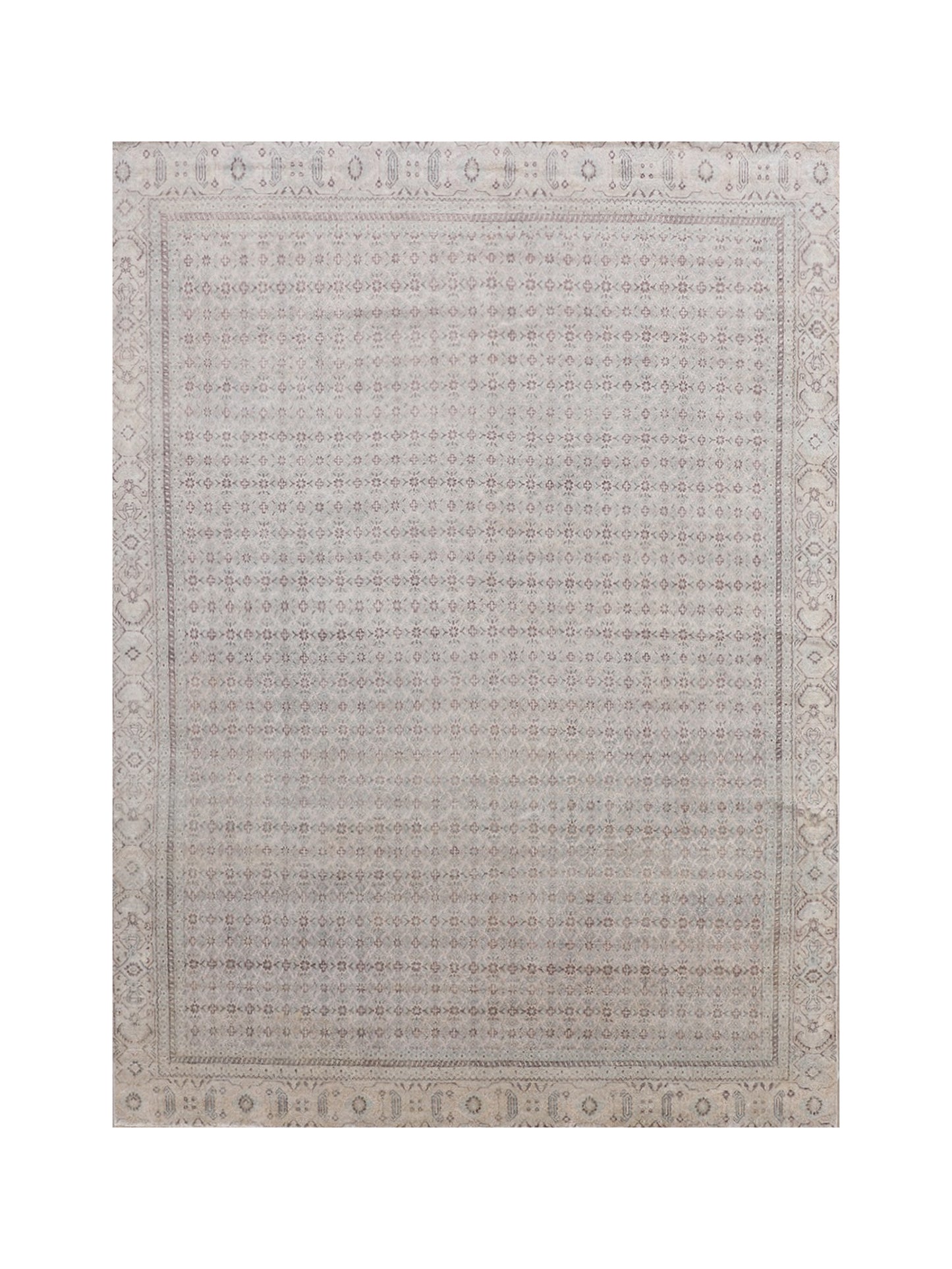 Antique Design Indian  Hand-Knotted Silk Carpet