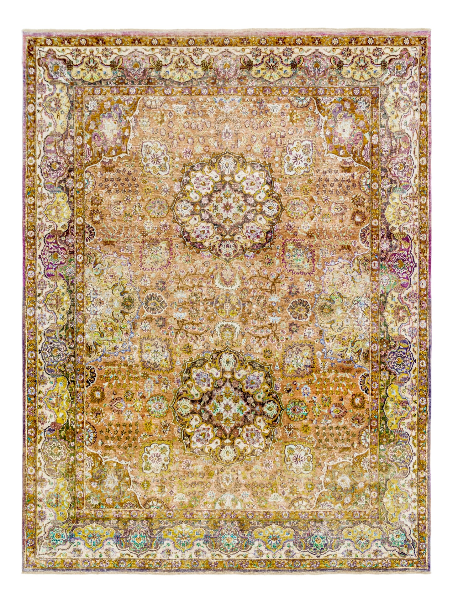 Hand-Knotted  Pure Silk High Quality With Antique Design Rug One Of A Kind product image #29778717343914