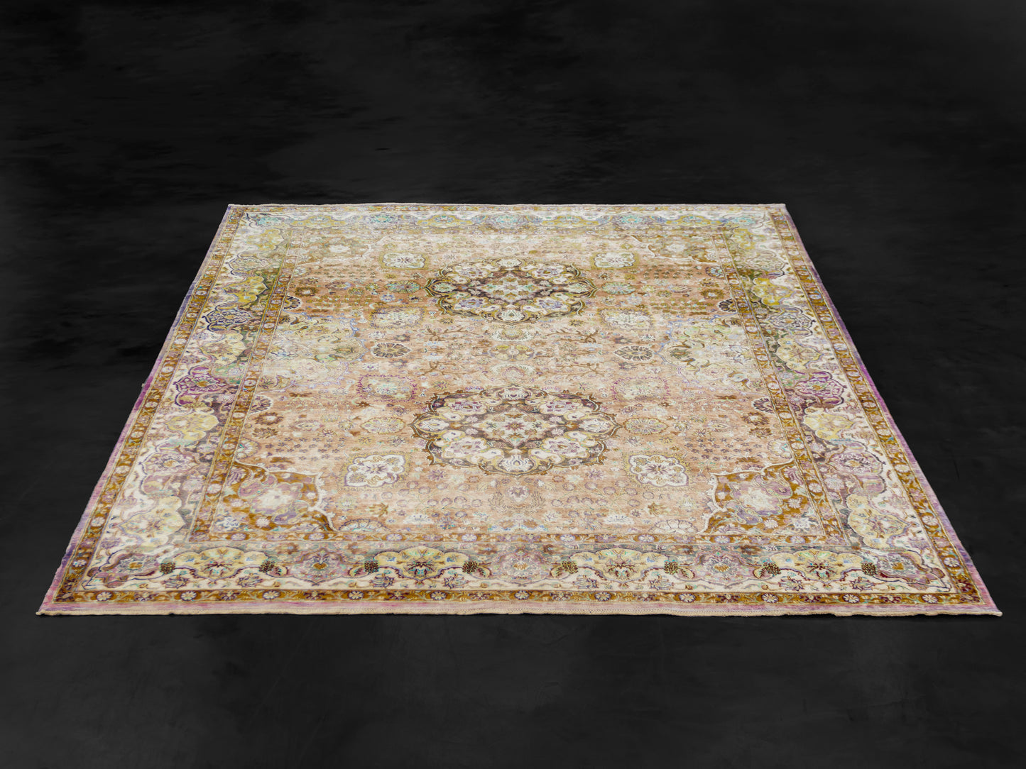 Hand-Knotted  Pure Silk High Quality With Antique Design Rug One Of A Kind product image #29778717376682