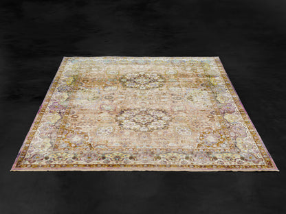 Hand-Knotted  Pure Silk High Quality With Antique Design Rug One Of A Kind-id2
