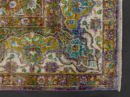 Hand-Knotted  Pure Silk High Quality With Antique Design Rug One Of A Kind-id4
