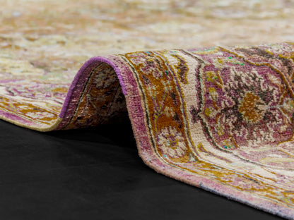 Hand-Knotted  Pure Silk High Quality With Antique Design Rug One Of A Kind-id9
