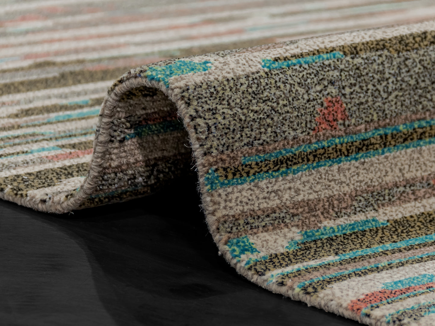 Modern Handmade Wool Nepali Area Rug