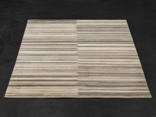 844 - Modern Handmade Wool Multicolor Indian Area Rug