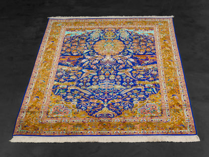 Kashmir Handmade Pure Silk Carpet  Garden Paradise Design-id3
