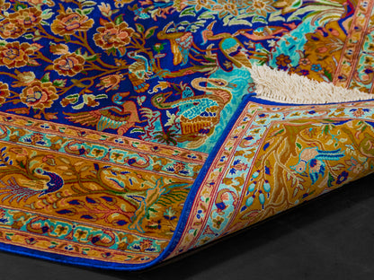 Kashmir Handmade Pure Silk Carpet  Garden Paradise Design-id5
