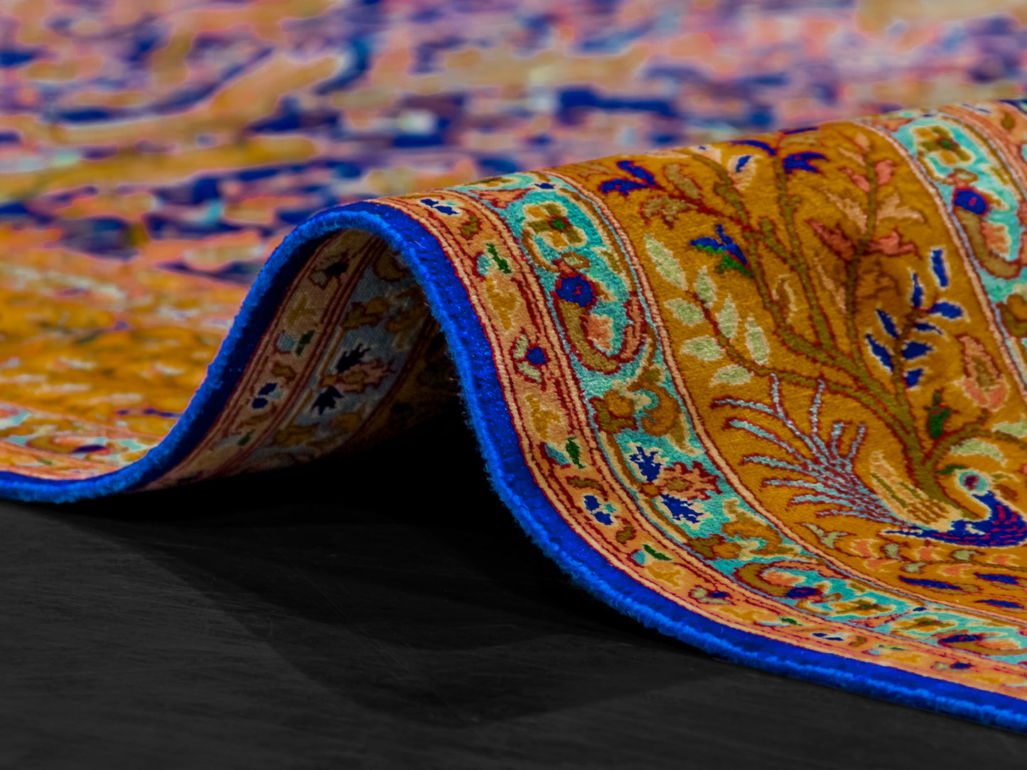 Kashmir Handmade Pure Silk Carpet  Garden Paradise Design product image #29939040551082