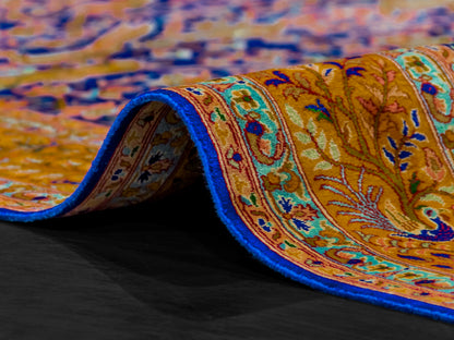 Kashmir Handmade Pure Silk Carpet  Garden Paradise Design-id9
