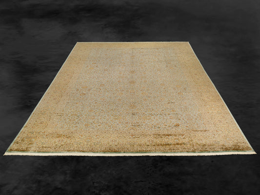 Fine Handmade Kashmir Oversized Rug With Floral Persian Design