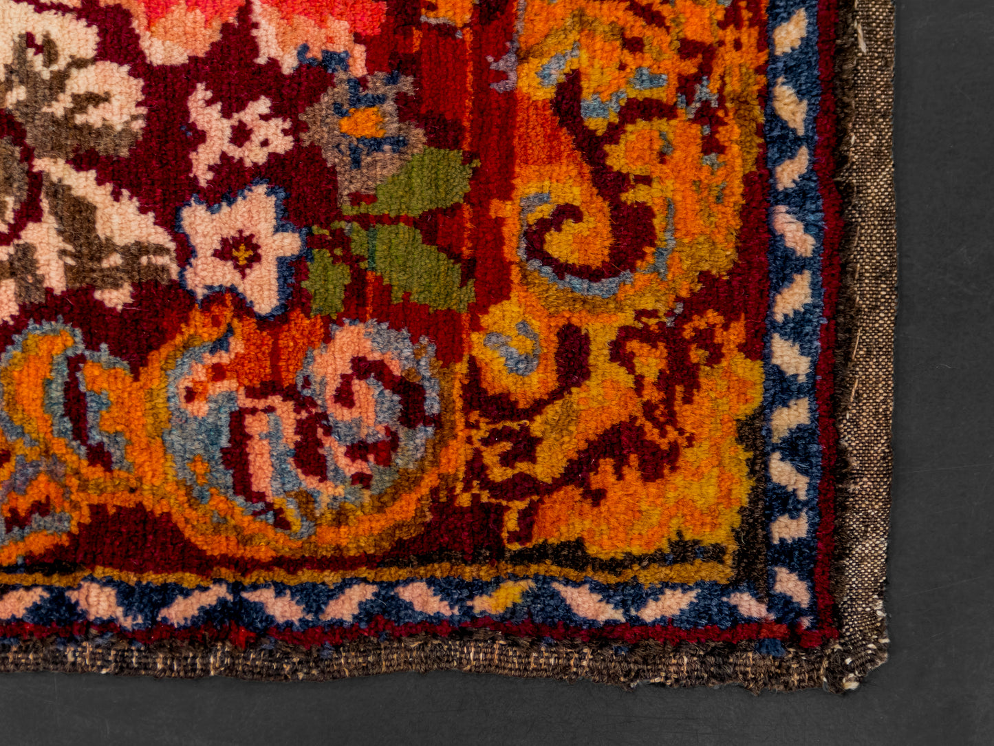 Garabagh Armenian Fine Rug with Antique Design Wool Handmade Carpet
