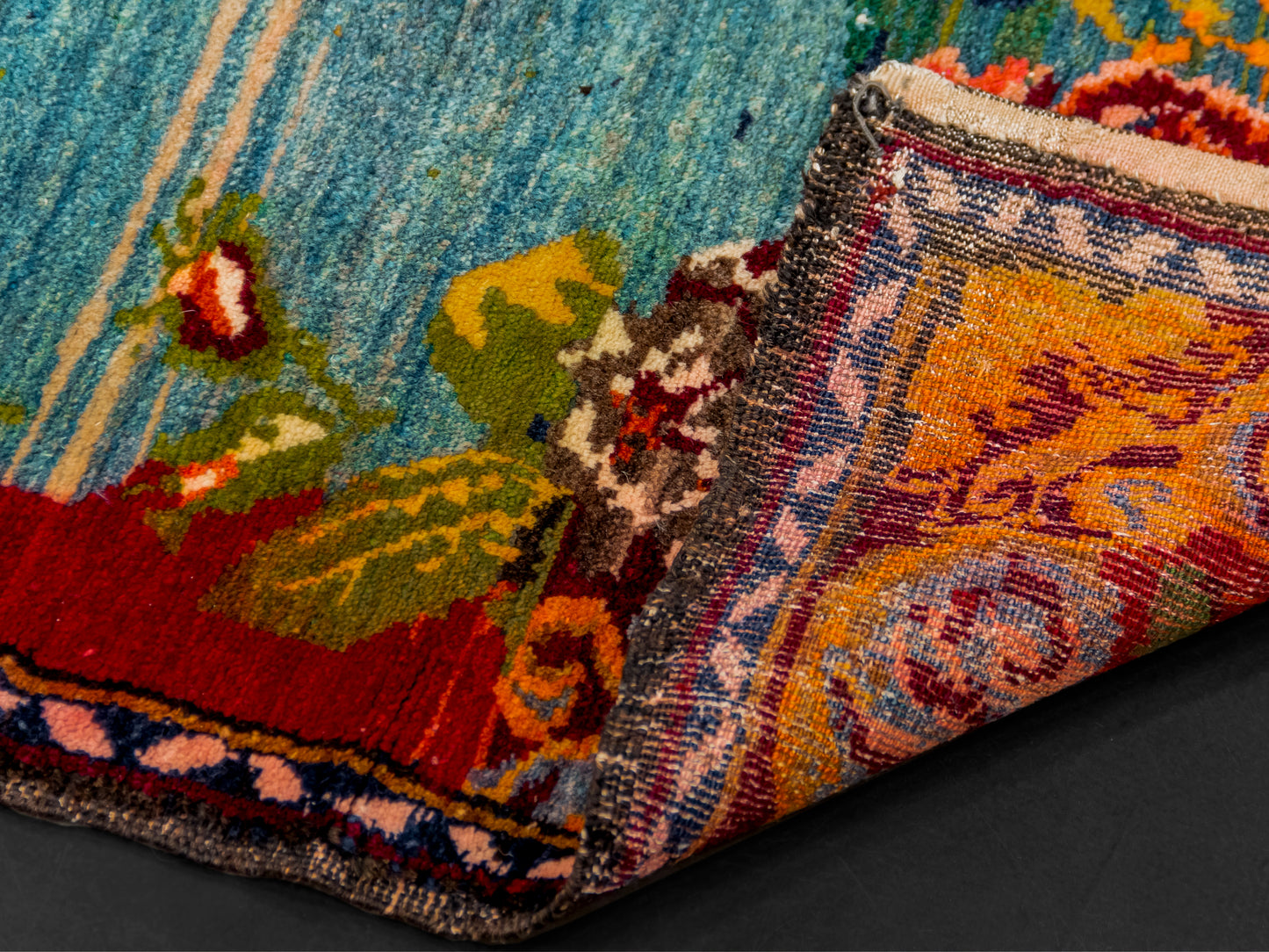 Garabagh Armenian Fine Rug with Antique Design Wool Handmade Carpet