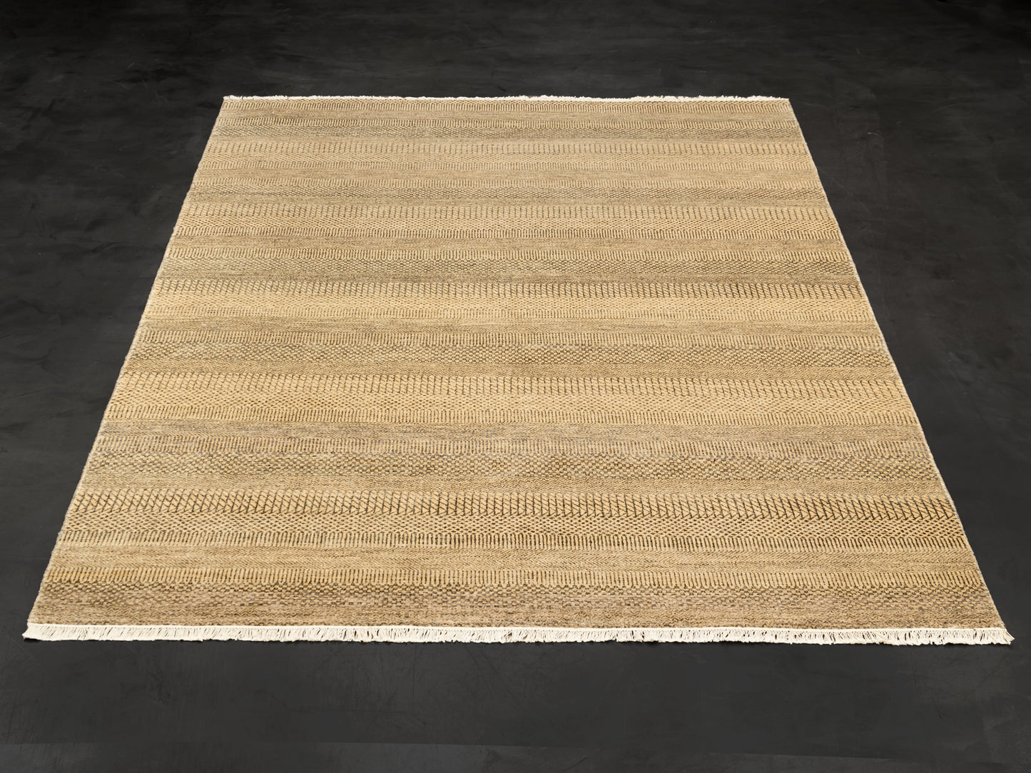 Indian Modern Hand-knotted Brown Rug