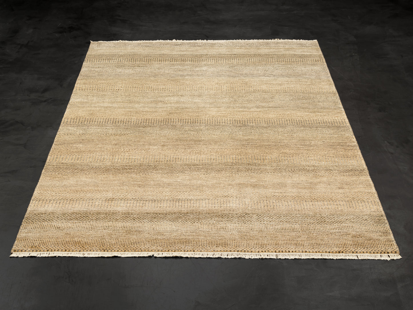 Indian Modern Hand-knotted Brown Rug