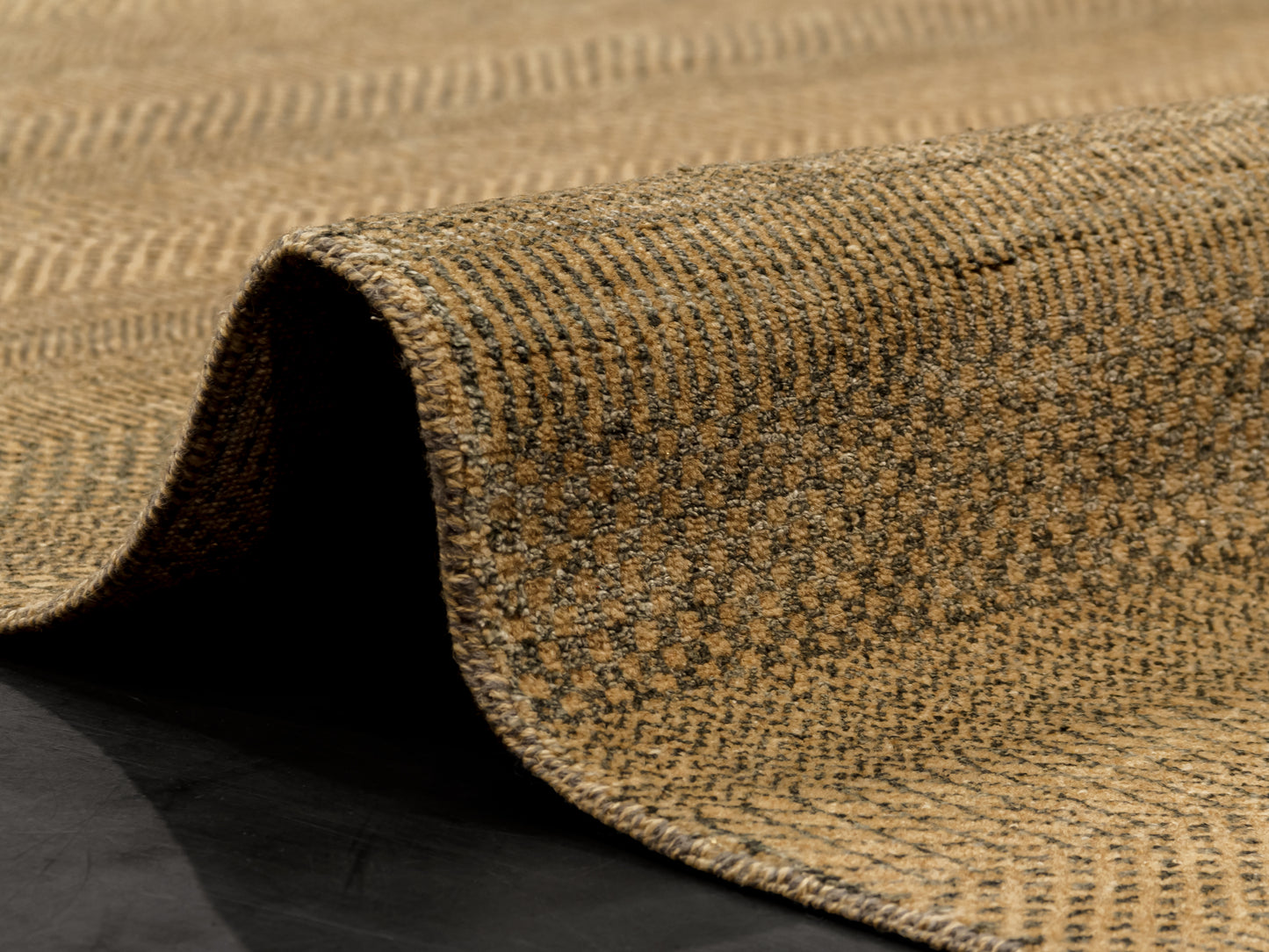 Indian Modern Hand-knotted Brown Rug
