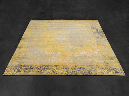 Gold Indian Modern Hand-knotted Carpet-id2
