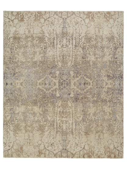 Indian Modern Handwoven Wool Silk Carpet-id1
