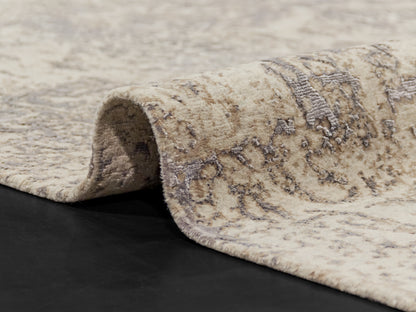 Indian Modern Handwoven Wool Silk Carpet-id8
