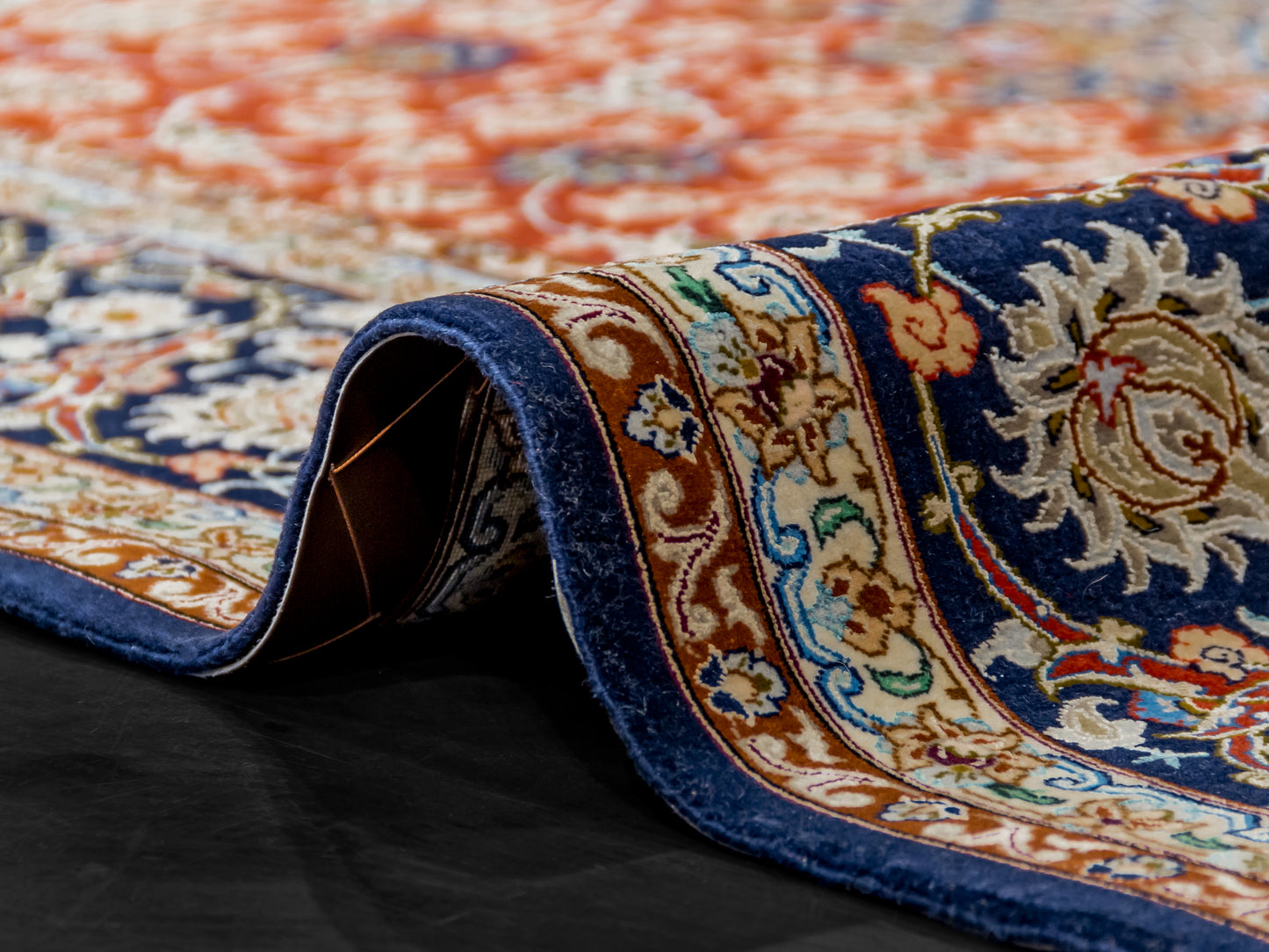 Persian Isfahan Handmade Wool And Silk Rug. product image #29956747788458