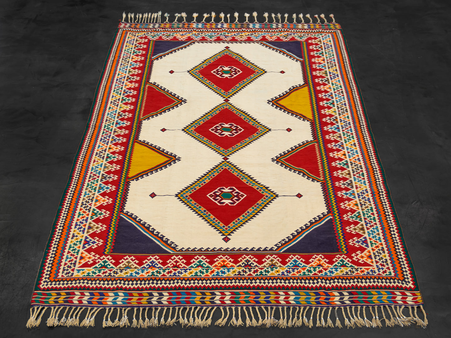 Persian Woven rug with Shiraz geometric design product image #29734155550890