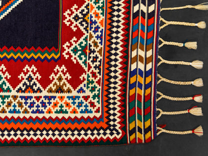 Persian Woven rug with Shiraz geometric design-id4
