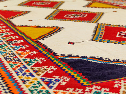 Persian Woven rug with Shiraz geometric design-id6
