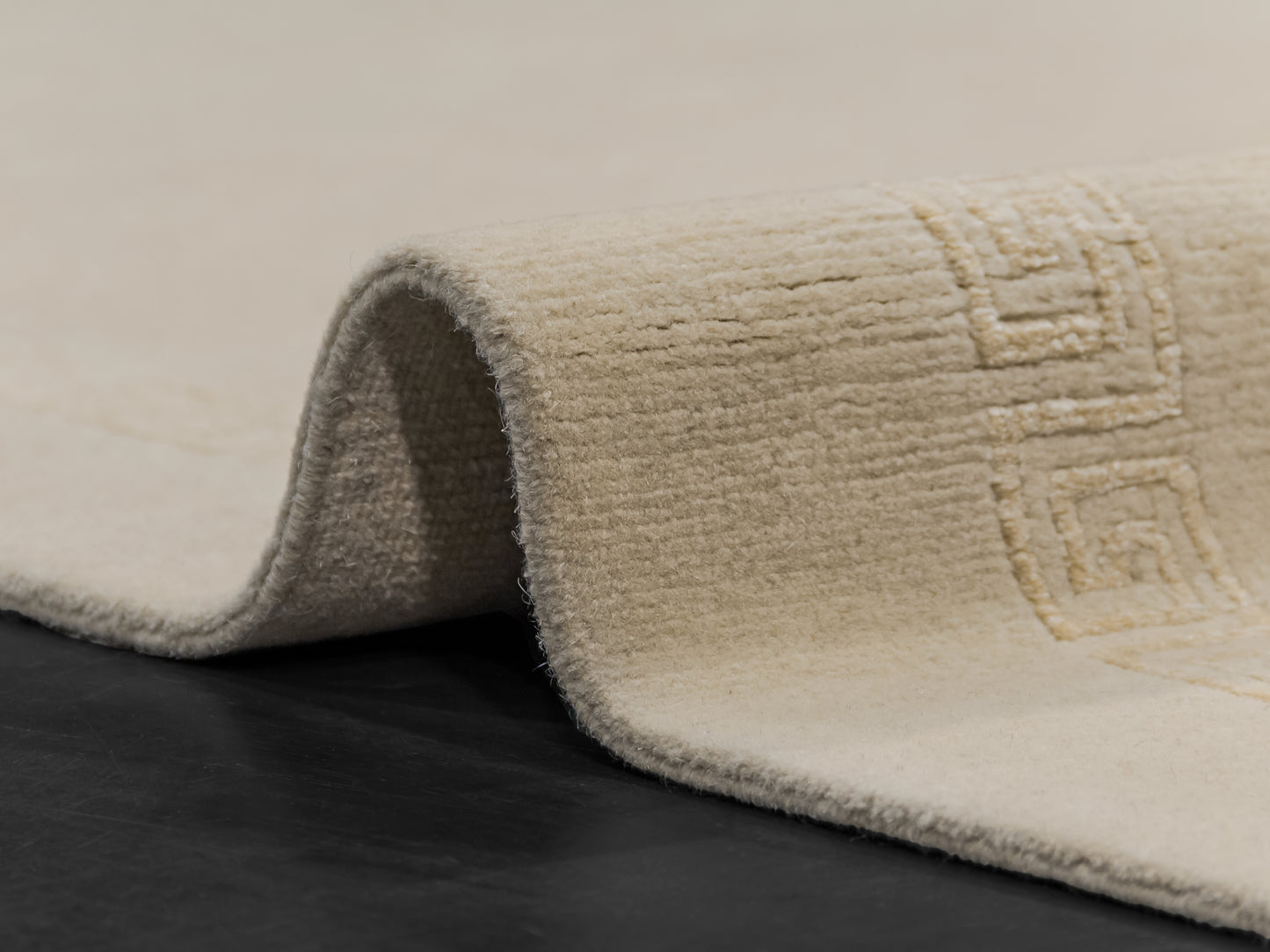 524 - Wool And Silk Nepali Handmade Area Rug