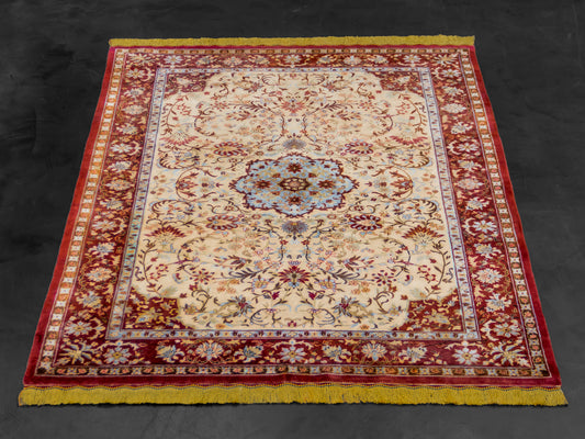 Traditional Antique Silk Persian Area Rug