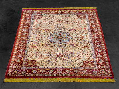 Traditional Antique Silk Persian Area Rug-id2
