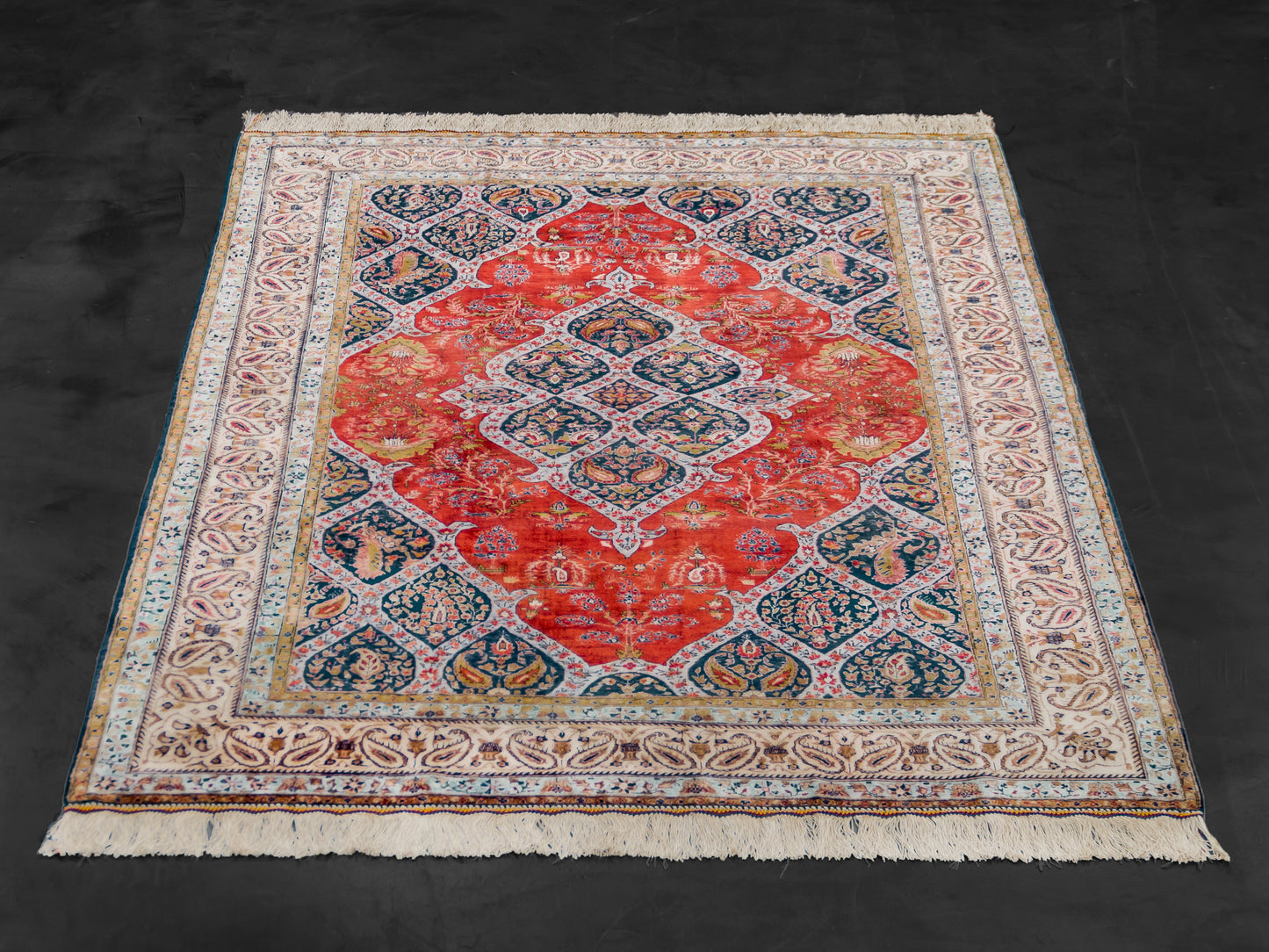Fine Handmade Silk Persian Qom 4x6 product image #29971572752554