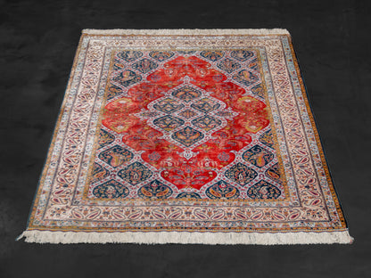 Fine Handmade Silk Persian Qom 4x6-id3
