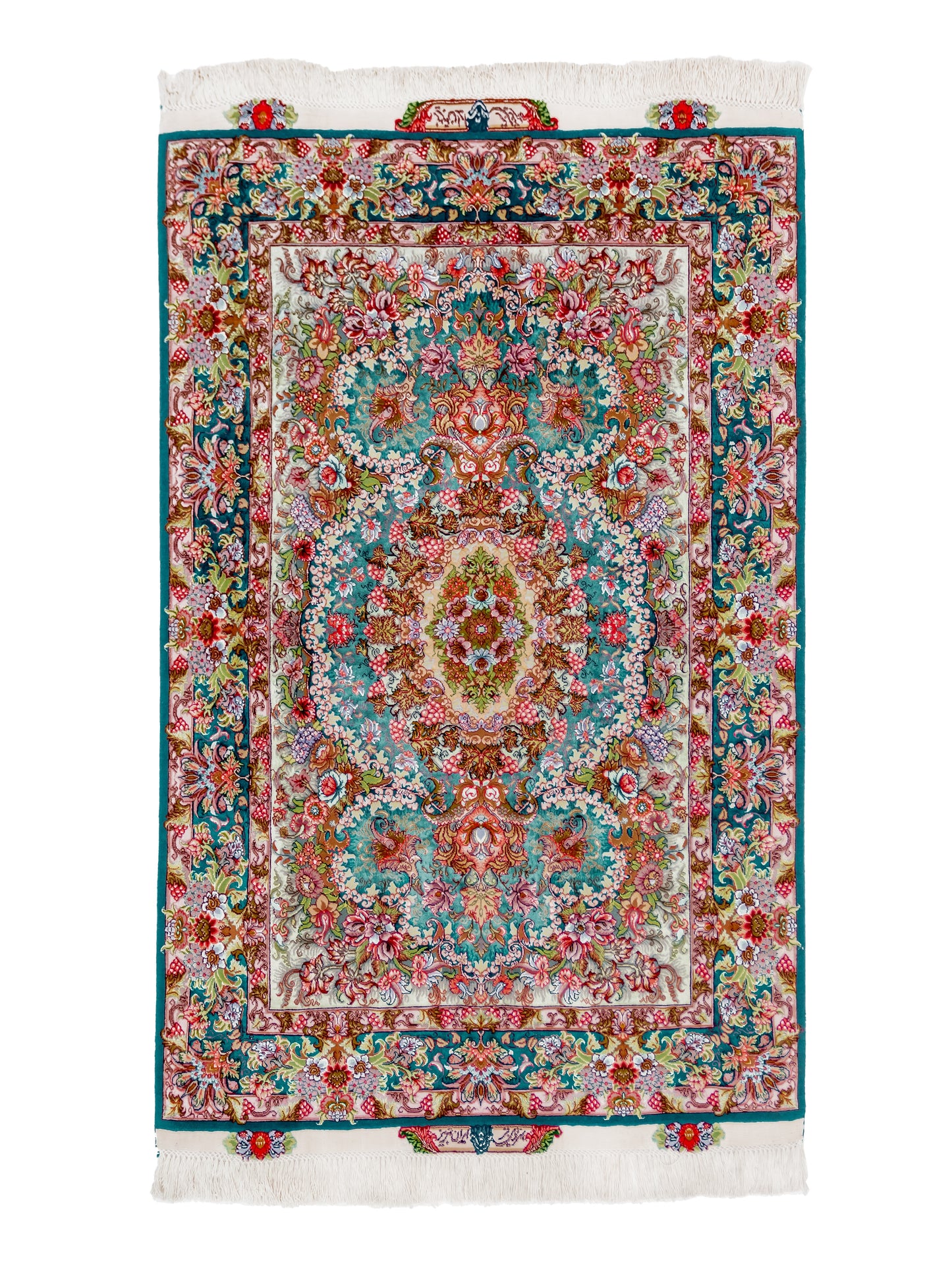 Fine Persian Tabriz with Silk Foundations Area Rug