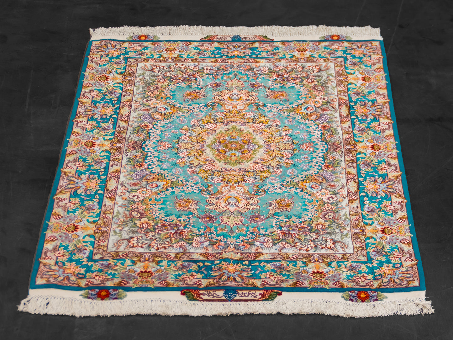 Fine Persian Tabriz with Silk Foundations Area Rug