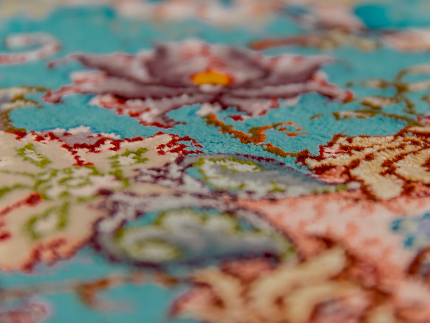 Fine Persian Tabriz with Silk Foundations Area Rug