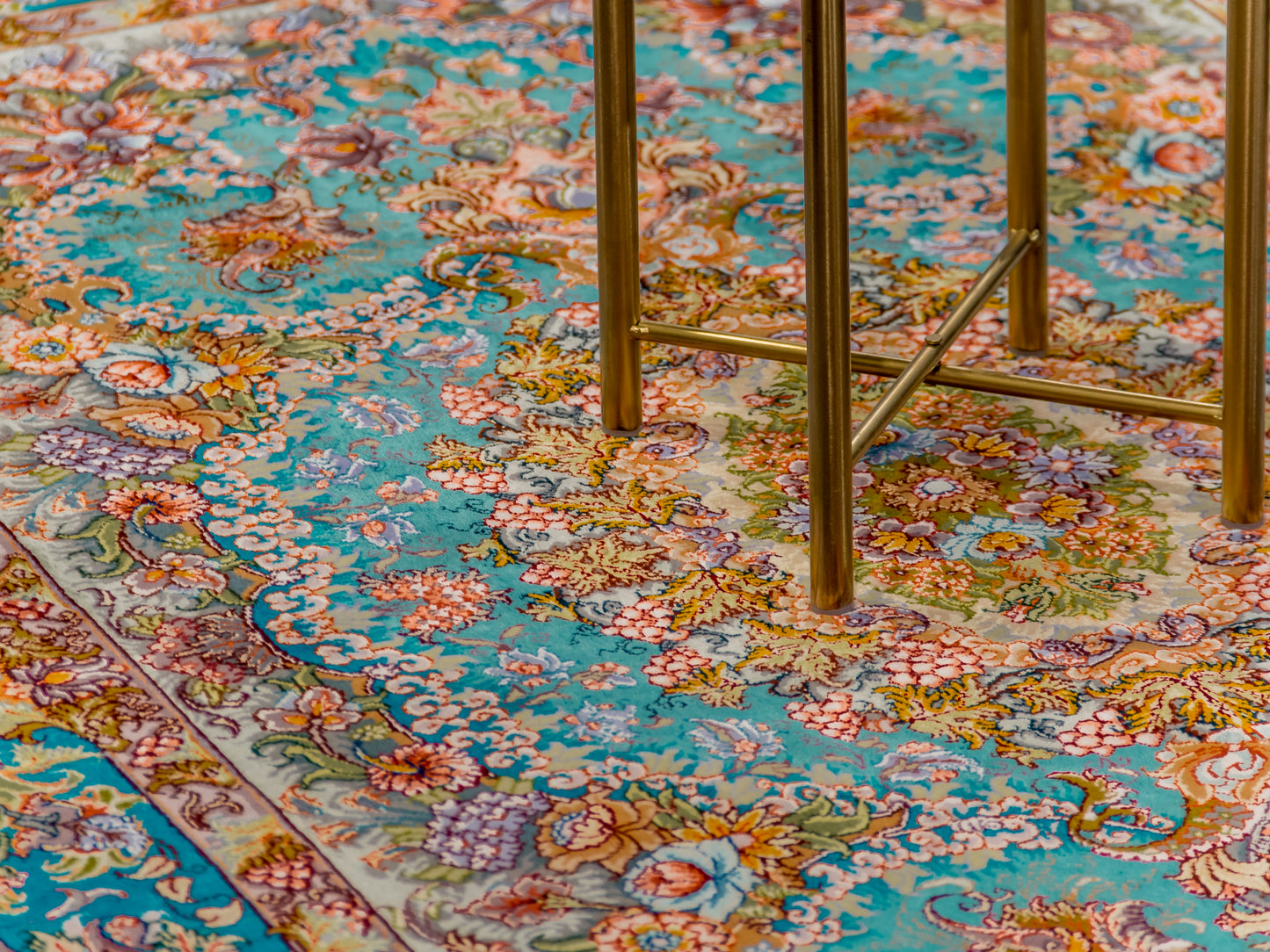 Fine Persian Tabriz with Silk Foundations Area Rug