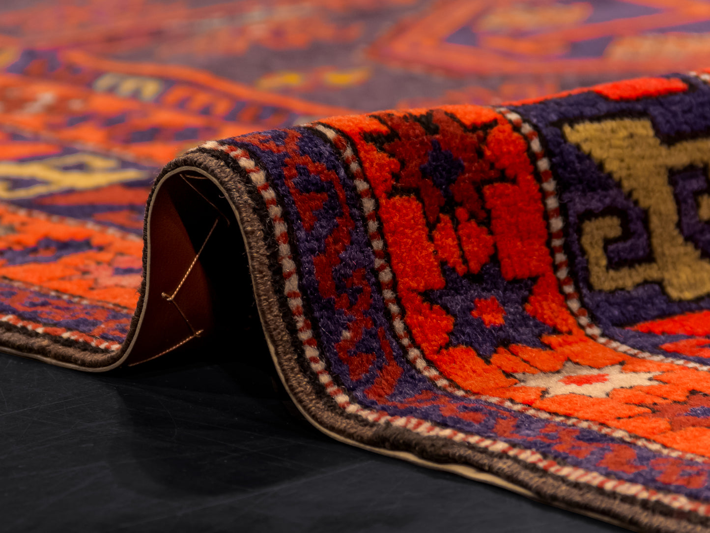 Blue Orange Handmade Armenian Antique Area Wool Rug product image #29971641303210