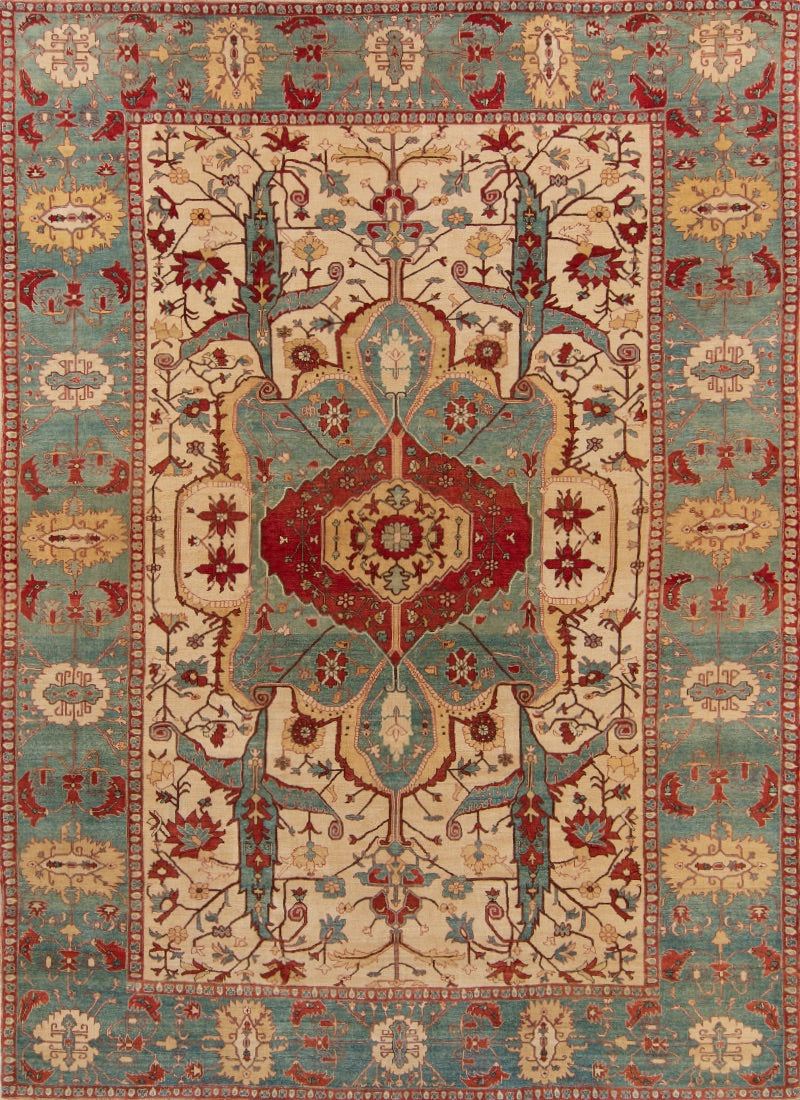 Fine-Handmade Oversized Wool Persian Heriz Rug