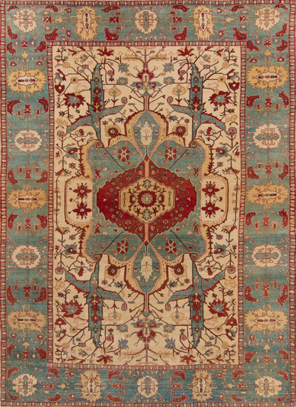 Fine-Handmade Oversized Wool Persian Heriz Rug-id1
