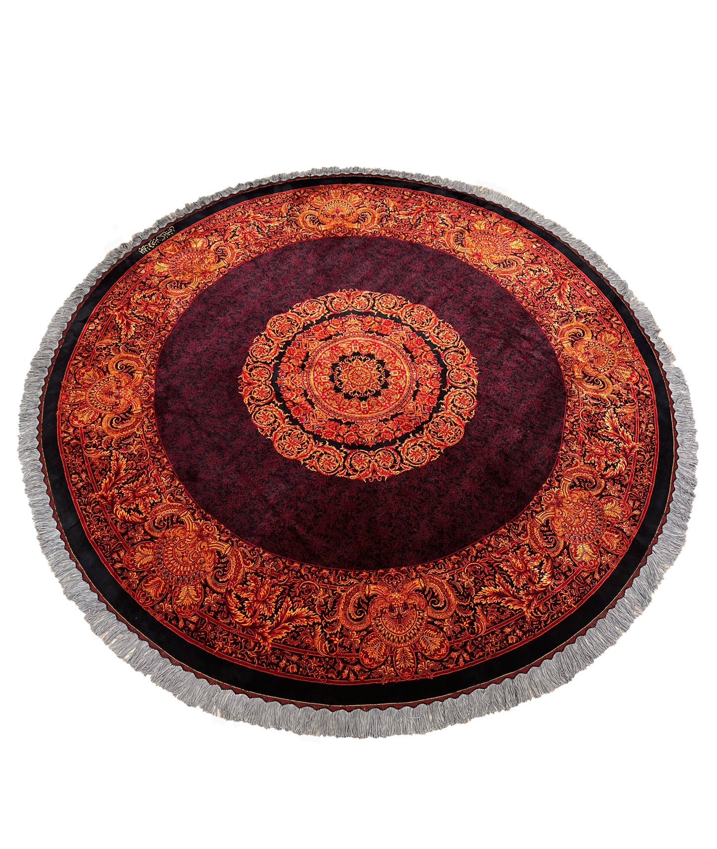 Pure Silk Qom Round Persian Rug product image #28885140766890