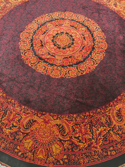 Pure Silk Qom Round Persian Rug-id4
