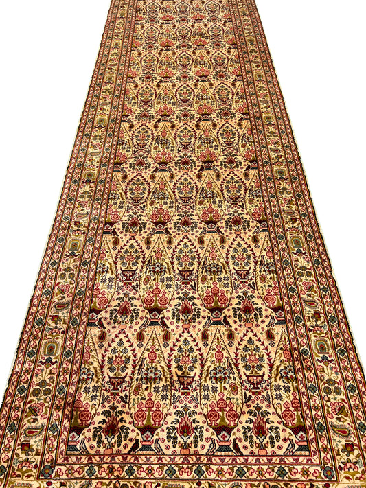 All Over Handmade Silk Kashmir Rug Runner