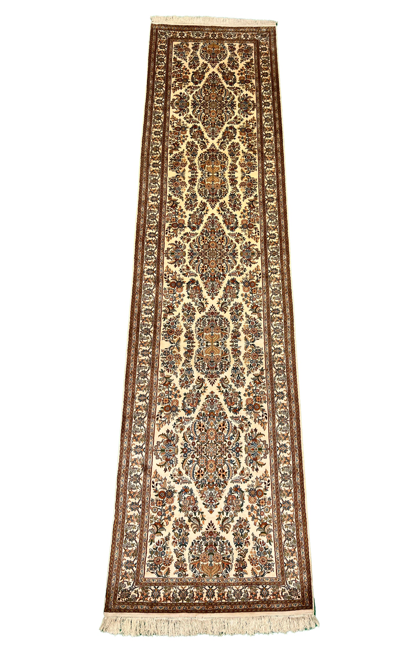 Traditional Pure Silk Kashmir Rug
