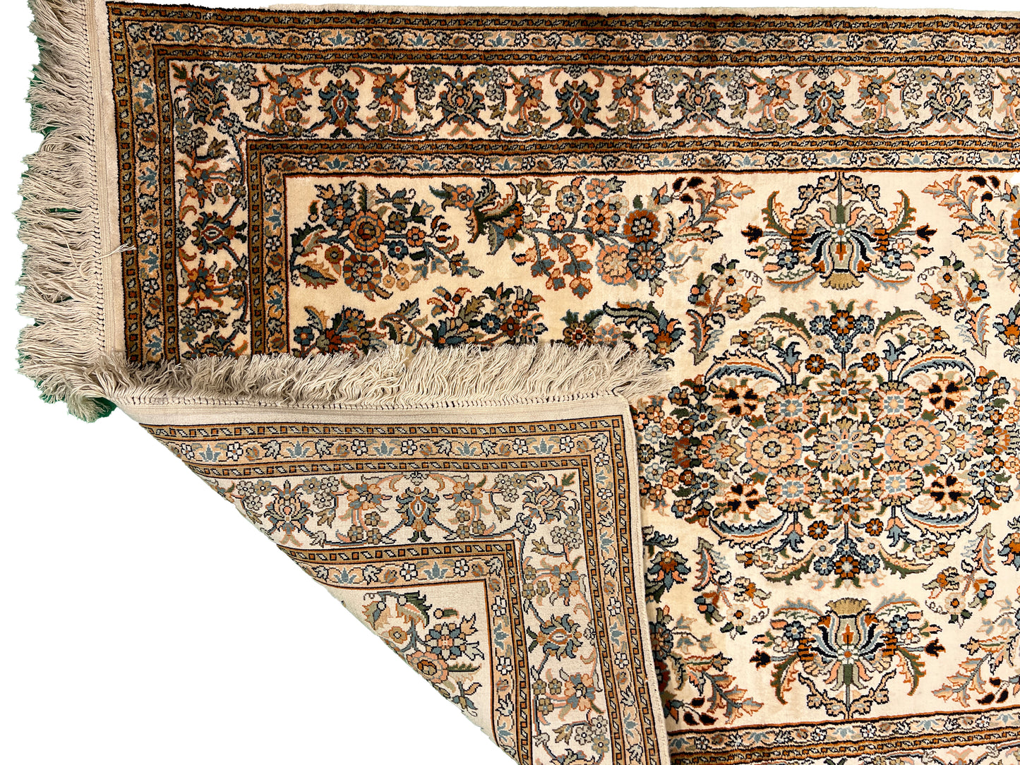 Traditional Pure Silk Kashmir Rug