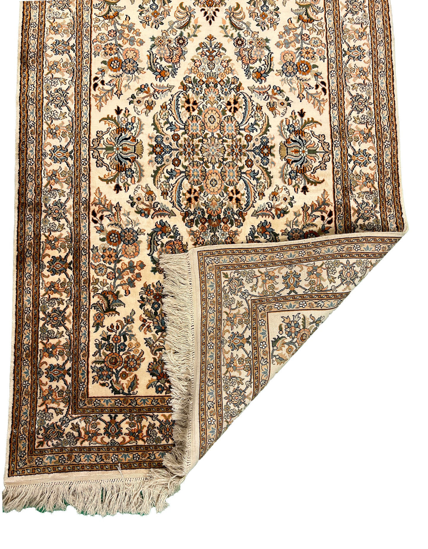 Traditional Pure Silk Kashmir Rug