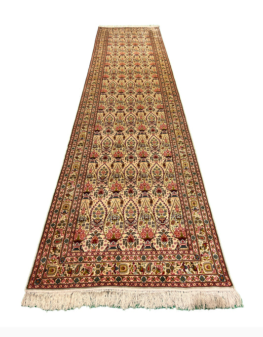 Traditional Handmade Silk Runner Rug