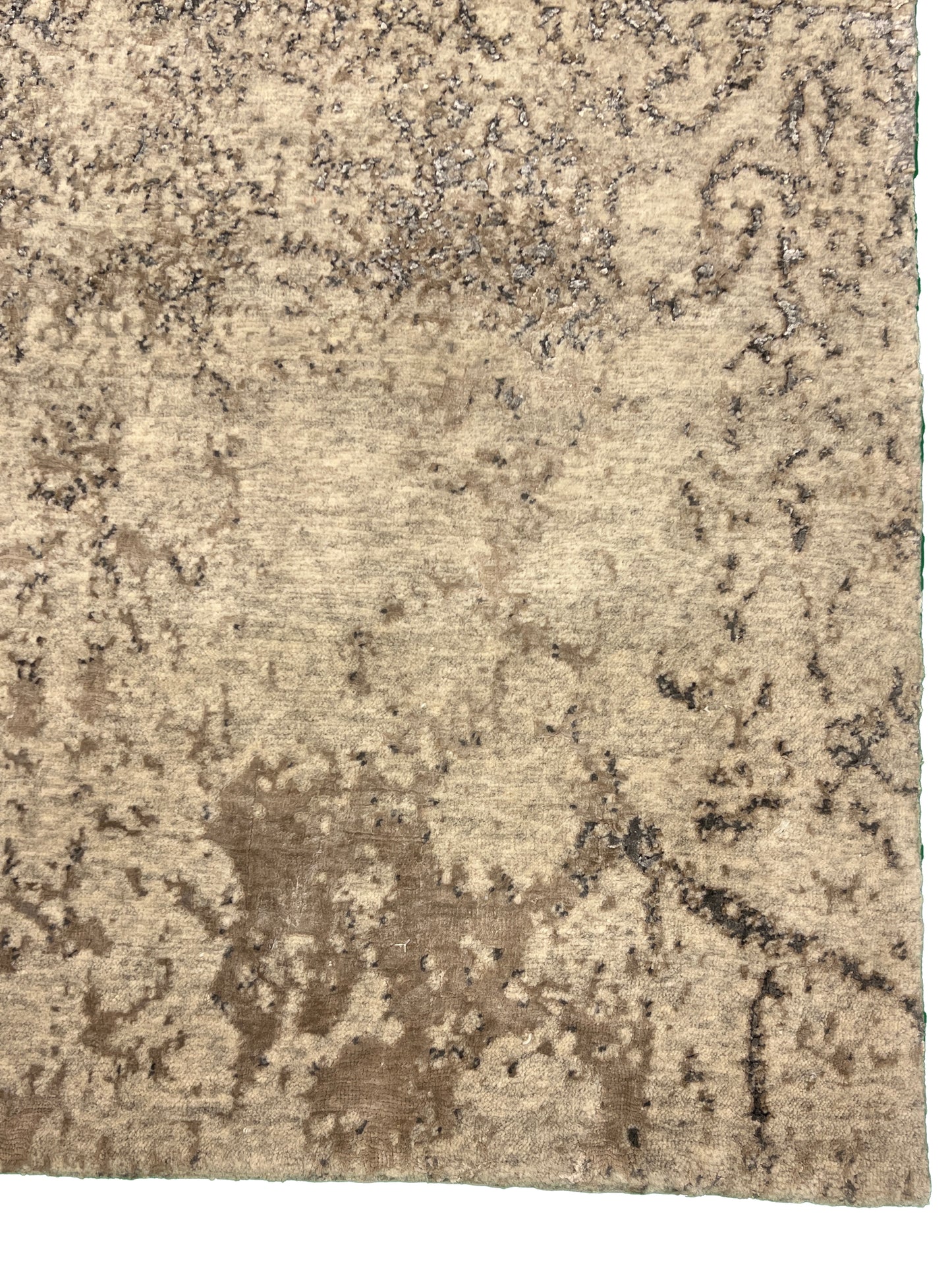 Indian Modern Handwoven Wool Silk Carpet
